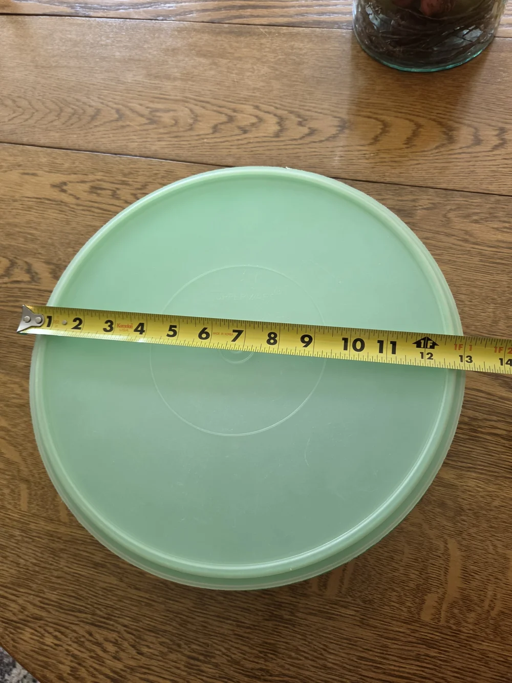Vtg Tupperware Large Green Plastic Bowl with Lid